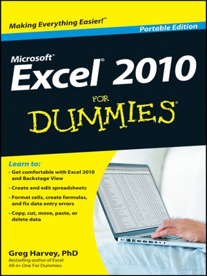 cover image of Excel 2010 For Dummies